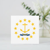 Staatsflagge auf der Insel Rhode Karte (Stehend Vorderseite)