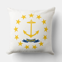 Staatsflagge auf der Insel Rhode Kissen