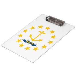 Staatsflagge auf der Insel Rhode Klemmbrett