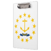 Staatsflagge auf der Insel Rhode Klemmbrett (Links)