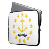 Staatsflagge auf der Insel Rhode Laptopschutzhülle (Vorderseite Links)