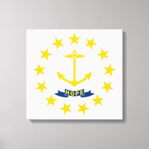 Staatsflagge auf der Insel Rhode Leinwanddruck