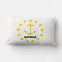 Staatsflagge auf der Insel Rhode Lendenkissen
