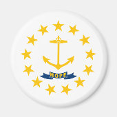 Staatsflagge auf der Insel Rhode Magnet (Vorne)