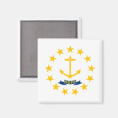 Staatsflagge auf der Insel Rhode Magnet (Vorderseite/Rückseite)