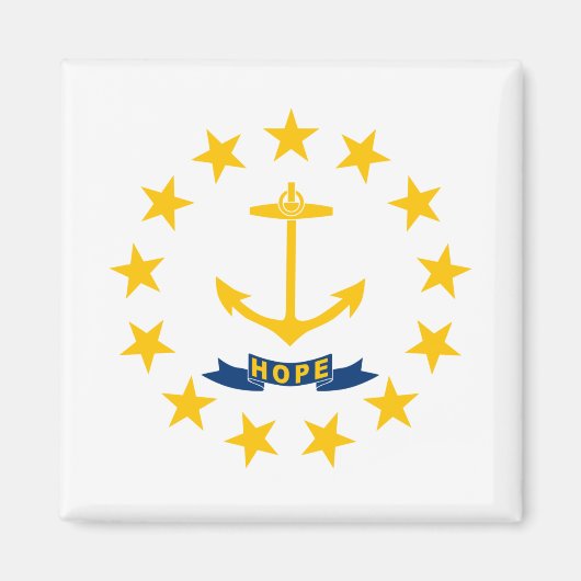 Staatsflagge auf der Insel Rhode Magnet (Vorne)