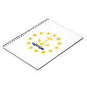 Staatsflagge auf der Insel Rhode Notizblock (Linke Seite)