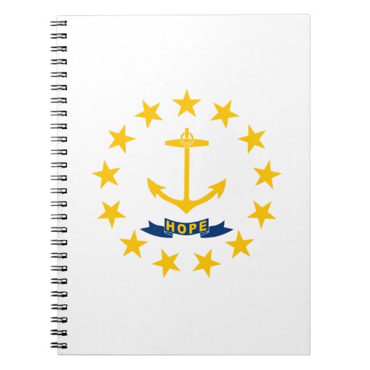 Staatsflagge auf der Insel Rhode Notizblock (Vorderseite)