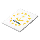 Staatsflagge auf der Insel Rhode Notizblock (Rotiert)