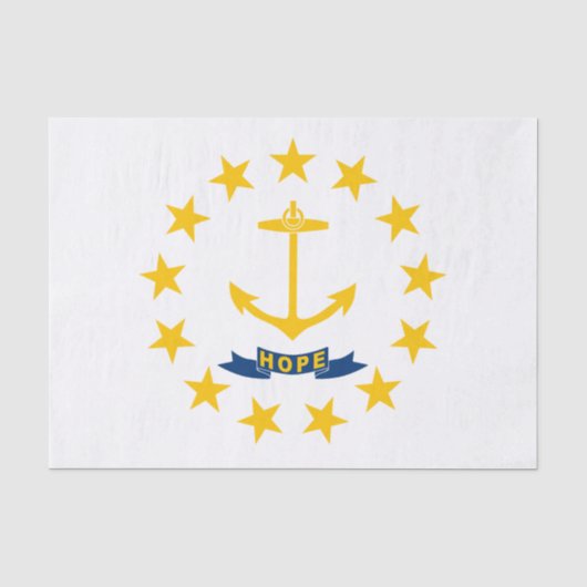Staatsflagge auf der Insel Rhode Seidenpapier (Vorderseite)