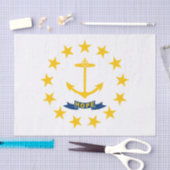Staatsflagge auf der Insel Rhode Seidenpapier (Handwerk)
