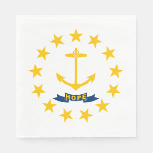 Staatsflagge auf der Insel Rhode Serviette