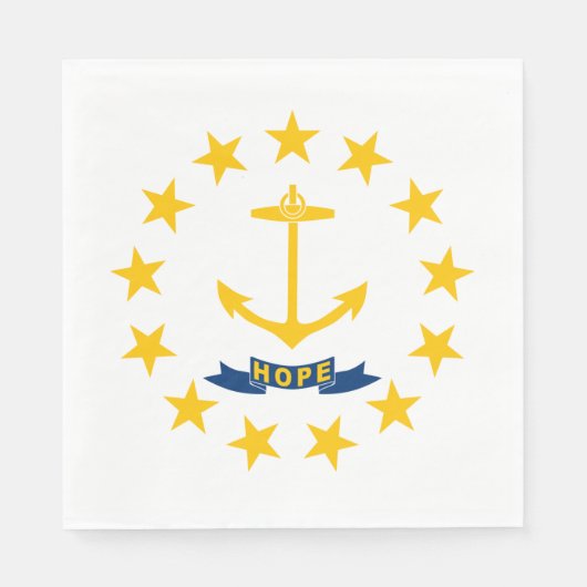 Staatsflagge auf der Insel Rhode Serviette (Vorderseite)