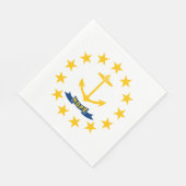 Staatsflagge auf der Insel Rhode Serviette (Ecke)