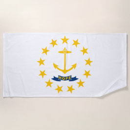 Staatsflagge auf der Insel Rhode Strandtuch