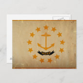 Staatsflagge auf der Insel Rhode VINTAG Postkarte (Vorne/Hinten)