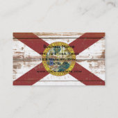 Staatsflagge aus Altholz Visitenkarte (Rückseite)