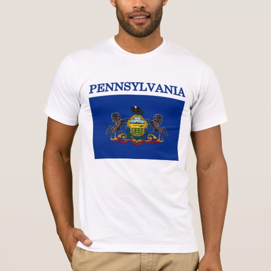 Staatsflagge Bella Leinwand T - Shirt Pennsylvania (Vorderseite)