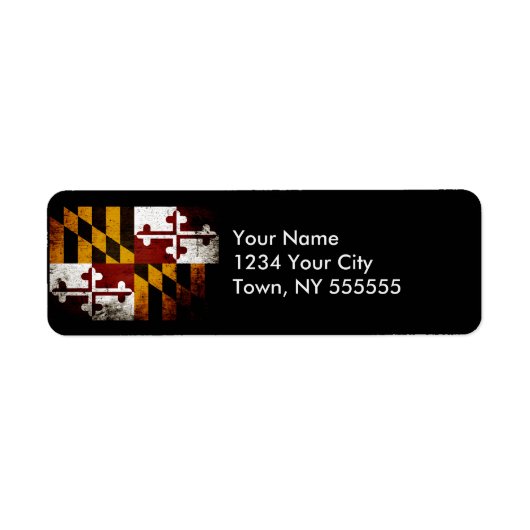 Staatsflagge Black Grunge Maryland (Vorne)