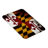 Staatsflagge Black Grunge Maryland Magnet (Rechte Seite)