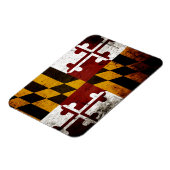 Staatsflagge Black Grunge Maryland Magnet (Linke Seite)