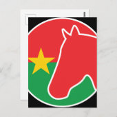 Staatsflagge Burkina Faso Horse Burkinabe Postkarte (Vorne/Hinten)