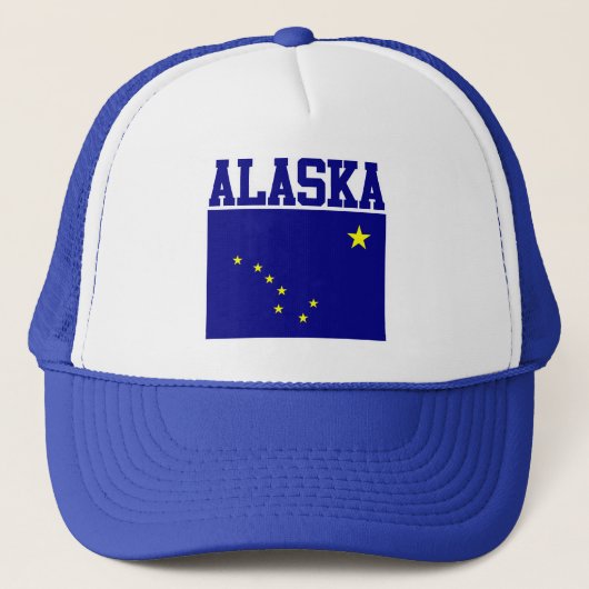 Staatsflagge Cap Alaska Truckerkappe (Vorderseite)