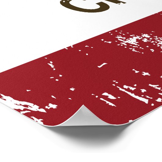 Staatsflagge Chico Poster (Ecke)