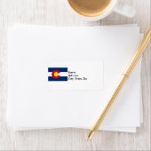 Staatsflagge Colorado Adressaufkleber (Insitu)