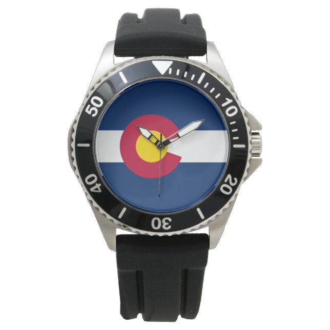 Staatsflagge Colorado Armbanduhr (Vorderseite)