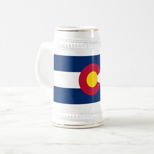 Staatsflagge Colorado Bierglas (Vorderseite Links)