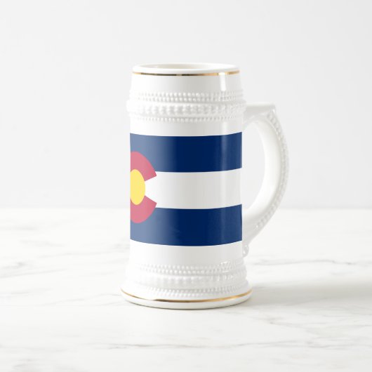 Staatsflagge Colorado Bierglas (VorderseiteRechts)