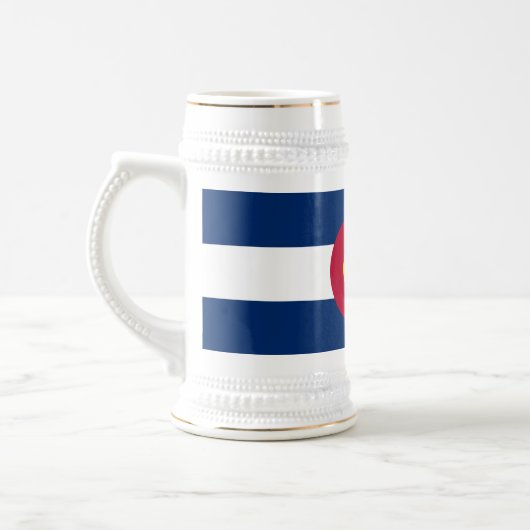 Staatsflagge Colorado Bierglas (Links)