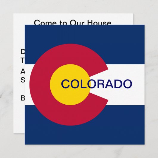 Staatsflagge Colorado Einladung (Vorne/Hinten)