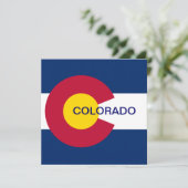 Staatsflagge Colorado Einladung (Stehend Vorderseite)