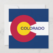 Staatsflagge Colorado Einladung (Vorderseite)