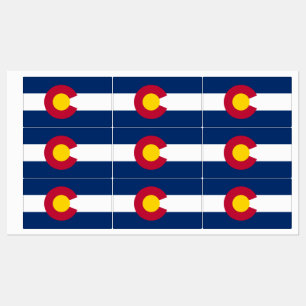 Staatsflagge Colorado Etiketten