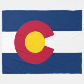 Staatsflagge Colorado Fleecedecke (Vorderseite (Horizontal))