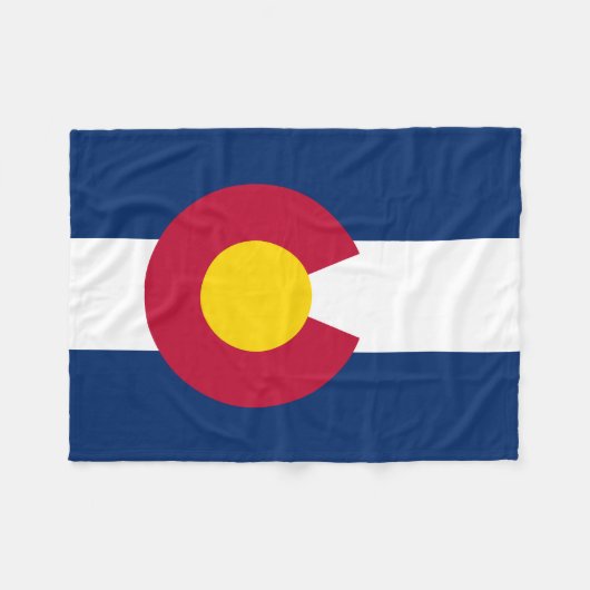 Staatsflagge Colorado Fleecedecke (Vorderseite (Horizontal))