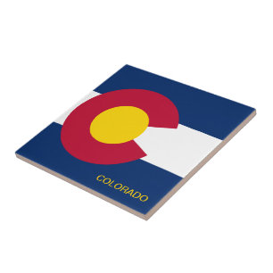 Staatsflagge Colorado Fliese