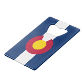 Staatsflagge Colorado Geldbeutel Flaschenöffner (Vorderseite Schrägansicht)