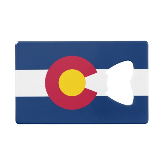Staatsflagge Colorado Geldbeutel Flaschenöffner (Vorderseite (Horizontal))