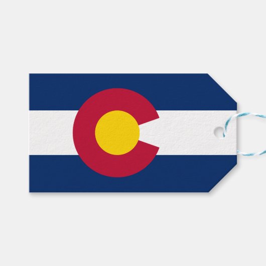 Staatsflagge Colorado Geschenkanhänger (Vorderseite (Horizontal))