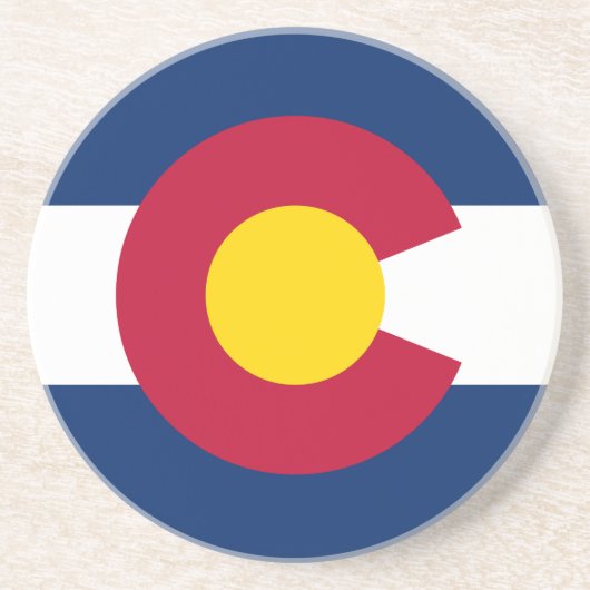 Staatsflagge Colorado Getränkeuntersetzer (Vorne)