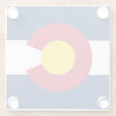 Staatsflagge Colorado Glasuntersetzer (Rückseite)