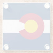 Staatsflagge Colorado Glasuntersetzer (Rückseite)