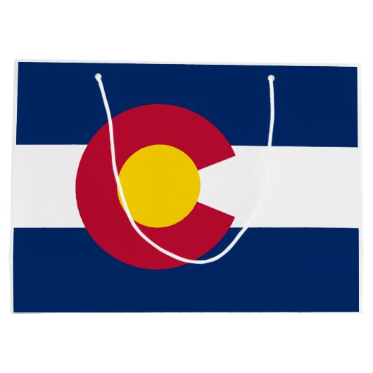 Staatsflagge Colorado Große Geschenktüte (Rückseite)
