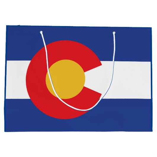 Staatsflagge Colorado Große Geschenktüte (Rückseite)