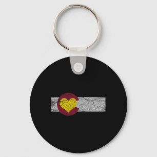 Staatsflagge Colorado Herz Rocky Mountains Skifahr Schlüsselanhänger