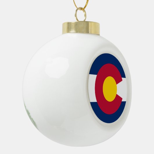 Staatsflagge Colorado Keramik Kugel-Ornament (Links)